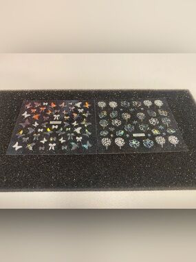 FREE w- Purchase of anything Holographic Butterfly & Floral Nail Art Stickers